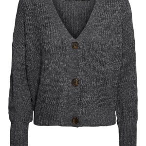 Vmlea Ls V-neck Cuff Cardigan Noos - Grijs