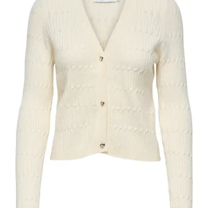 Onlkatia Ls Cable V-neck Cardi Knt - Lichtgrijs