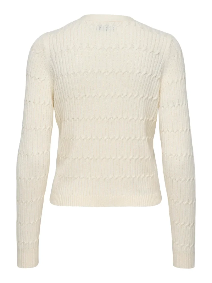 Onlkatia Ls Cable V-neck Cardi Knt - Lichtgrijs - Afbeelding 3