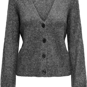 Jdysilja L/s Structure Cardigan Knt - Grijs Dessin