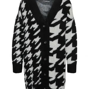 Vmmira Ls V-neck Long Cardigan - Zwart Dessin