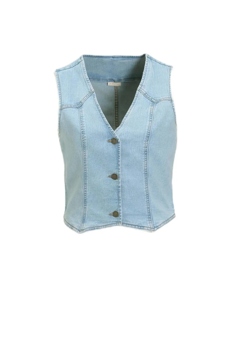 Jdyclaudia Sl Waistcoat Dnm - Blue Denim - Afbeelding 2