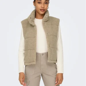 Onlsandra Teddy Waistcoat Life Cc O - Zand