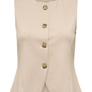 Jdyrisso S/l Waistcoat Jrs - Zand