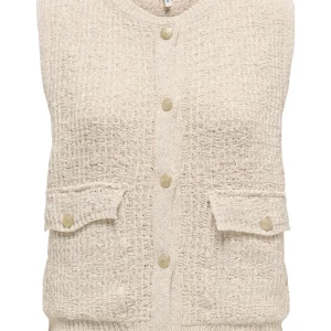 Onlceleste O-neck Vest Knt - Beige