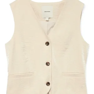 Vmliana Sl Shiny Waistcoat - Beige