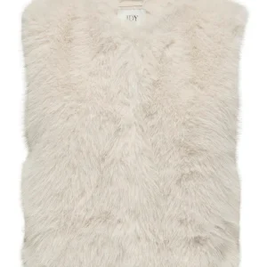 Jdyora Faux Fur Waistcoat Otw Sie - Beige