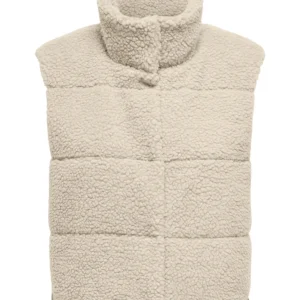 Onlsandra Teddy Waistcoat Life Cc O - Beige