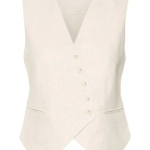 Vmflorence Sl Linen Waistcoat - Beige