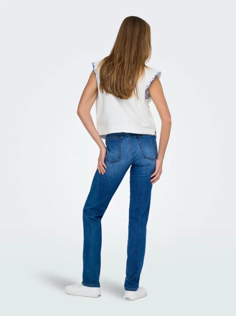 Onlthyra Life Sl Emb Vest Wvn Cs - Wit Dessin - Afbeelding 5