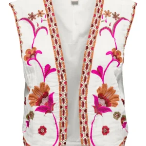 Onlthyra Life Sl Emb Vest Wvn Cs - Wit Dessin