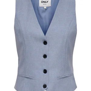 Onllinda S/l Mel Fit Waistcoat Tlr Noos - Lichtblauw