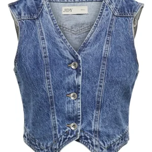Jdycarry Waistcoat Dnm - Blue Denim