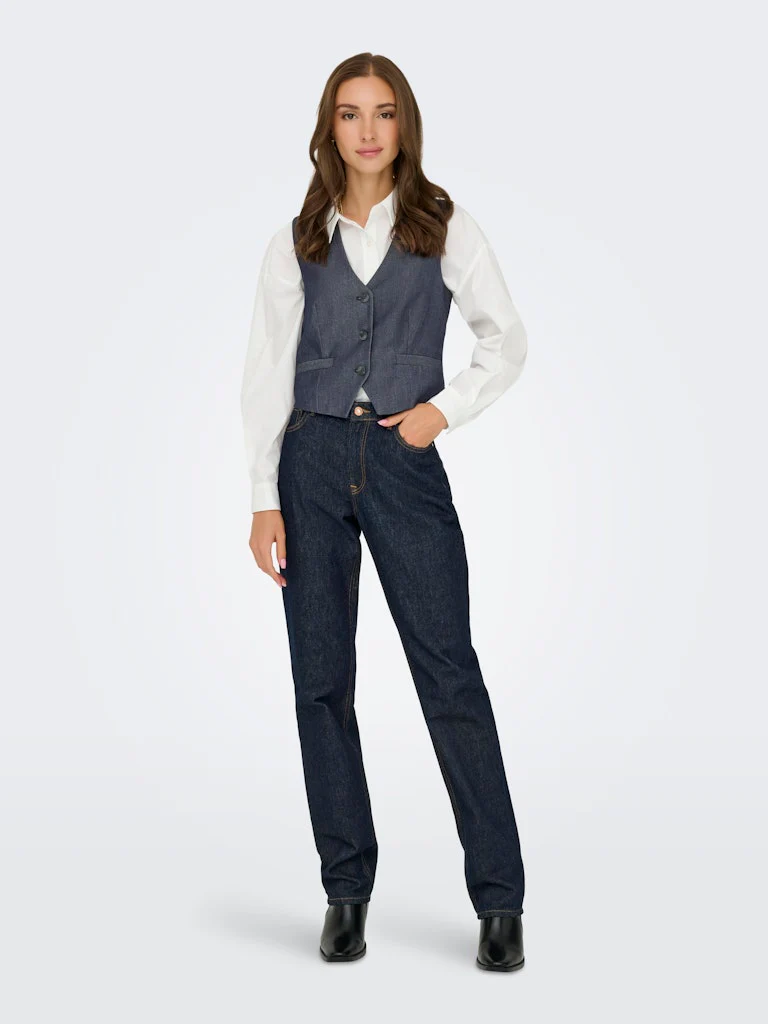 Jdyanthony S/l Waistcoat Tlr - Blauw Dessin - Afbeelding 6