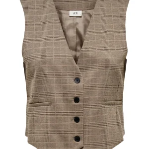 Jdygeggo Mia Waistcoat Jrs Atk - Bruin Dessin