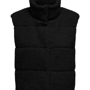 Onlsandra Teddy Waistcoat Life Cc O - Zwart