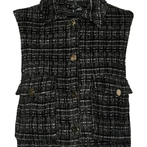 Vmclever Wide Vest Wvn - Zwart Dessin