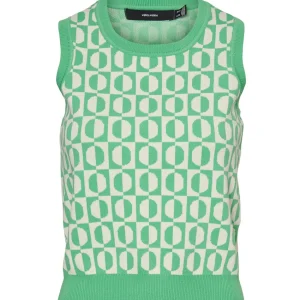 Vmsara Sl O-neck Crop Top - Groen Dessin