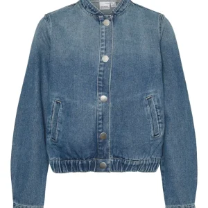 Vmmira Ls Bomber Denim Jac - Blue Denim