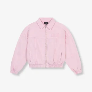 Linnen Look Jacket - Licht Roze