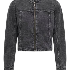 Onlprime L/s Zip Jacket Cc Pnt - Black Denim