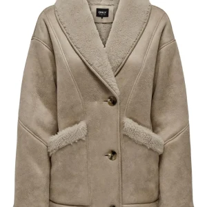 Onlylva Faux Suede Bonded Coat Otw - Zand