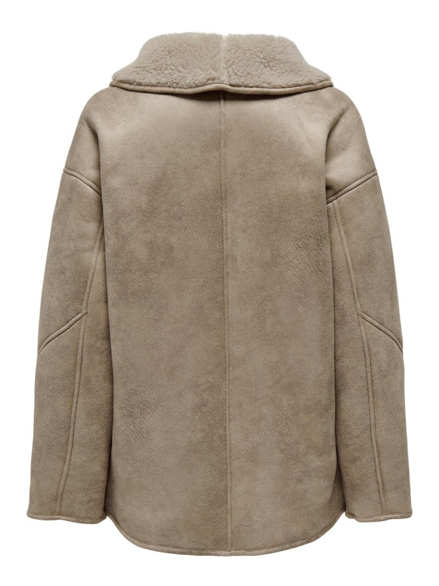 Onlylva Faux Suede Bonded Coat Otw - Zand - Afbeelding 3
