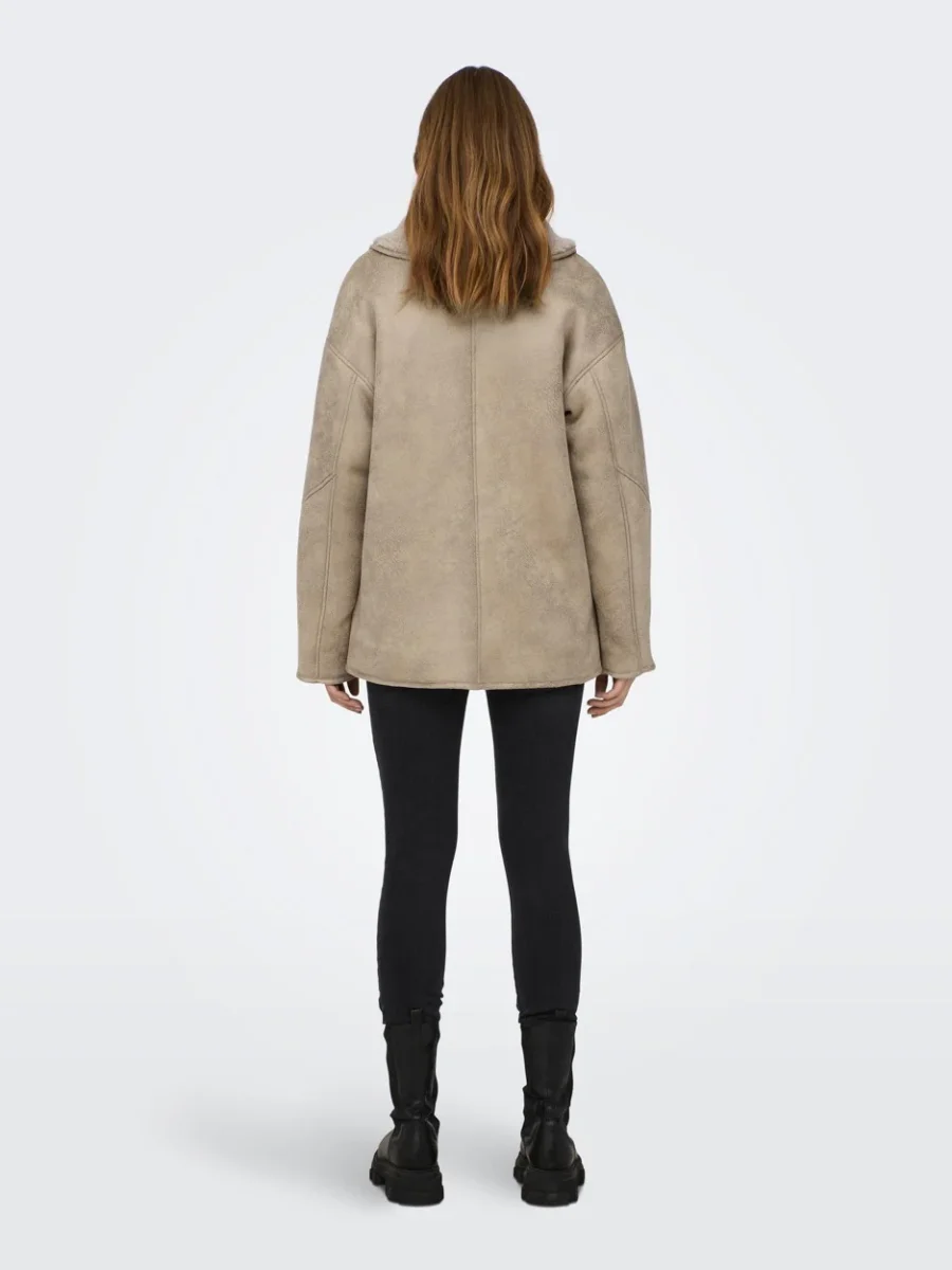 Onlylva Faux Suede Bonded Coat Otw - Zand - Afbeelding 5