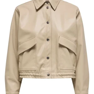 Jdyalaia L/s Faux Bomber Wvn - Beige