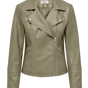 Onlgemma Faux Leather Biker Otw Noo - Kaki