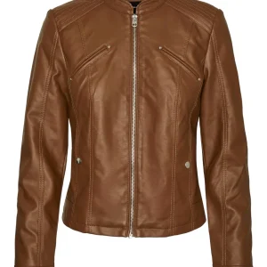 Vmfavodona Coated Jacket - Cognac