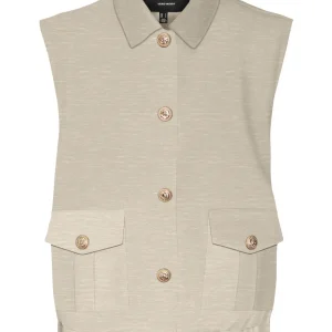 Vmsuzi Short Waiscoat - Off-white