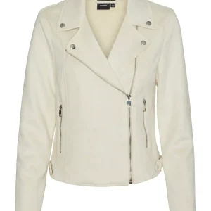 Vmjose Ss24 Short Faux Suede Jacket - Ecru
