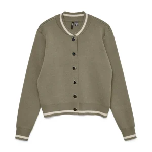 Vmevelijn Ls Bomber Knit Cardigan Exp - Olijf
