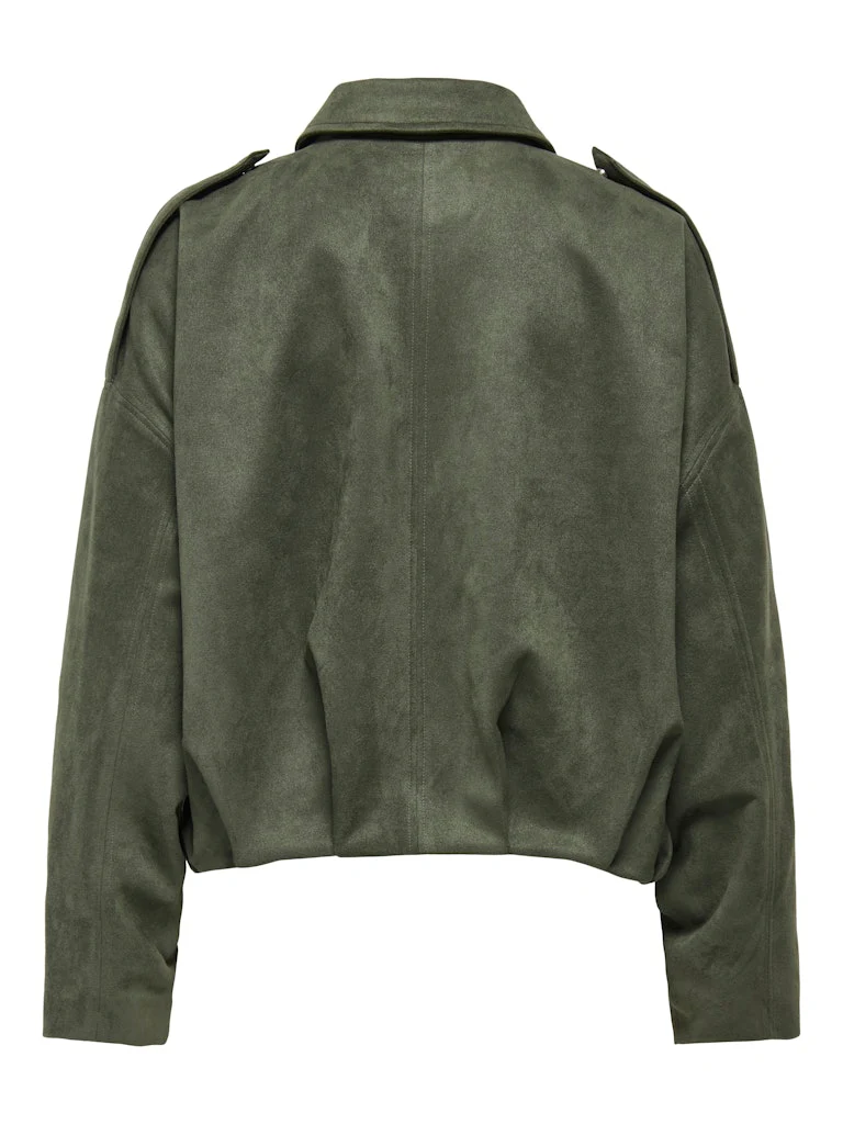 Jdynia Faux Suede Bat Jacket Otw Yfm - Donkergroen - Afbeelding 3