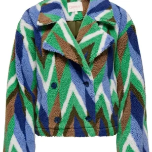 Onlannlo Aop Teddy Jacket Pnt - Groen Dessin