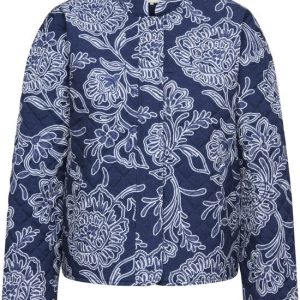 Jdyfia L/s Quilt Shacket Wvn - Blauw Dessin