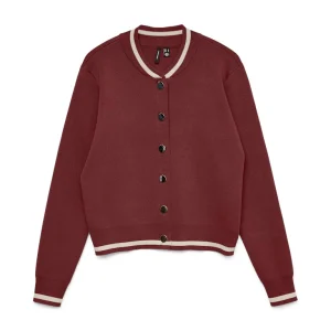 Vmevelijn Ls Bomber Knit Cardigan Exp - Bordeaux