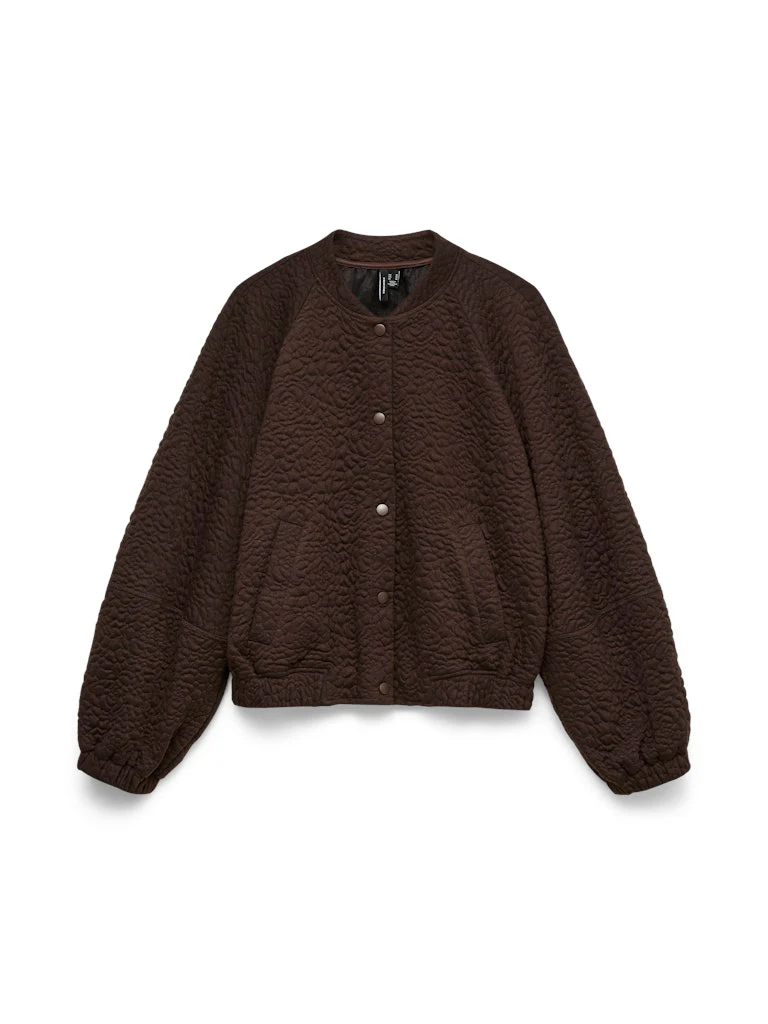 Vmleonie Sl Sweat Bomber Exp - Bruin - Afbeelding 2