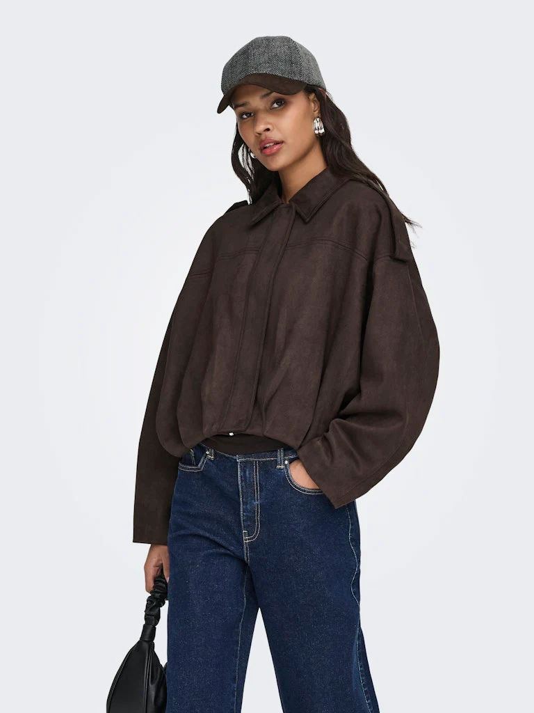 Jdynia Faux Suede Bat Jacket Otw Yfm - Bruin - Afbeelding 5