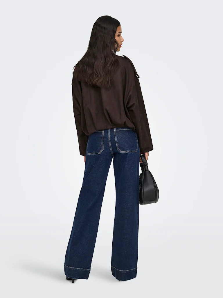 Jdynia Faux Suede Bat Jacket Otw Yfm - Bruin - Afbeelding 6