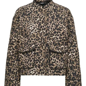 Onlhallie Quilted Jacket Otw Noos - Bruin Dessin
