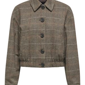 Onlricca Life Check Jacket Otw - Bruin Dessin