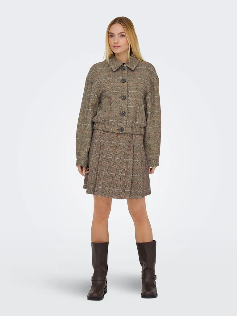 Onlricca Life Check Jacket Otw - Bruin Dessin - Afbeelding 5