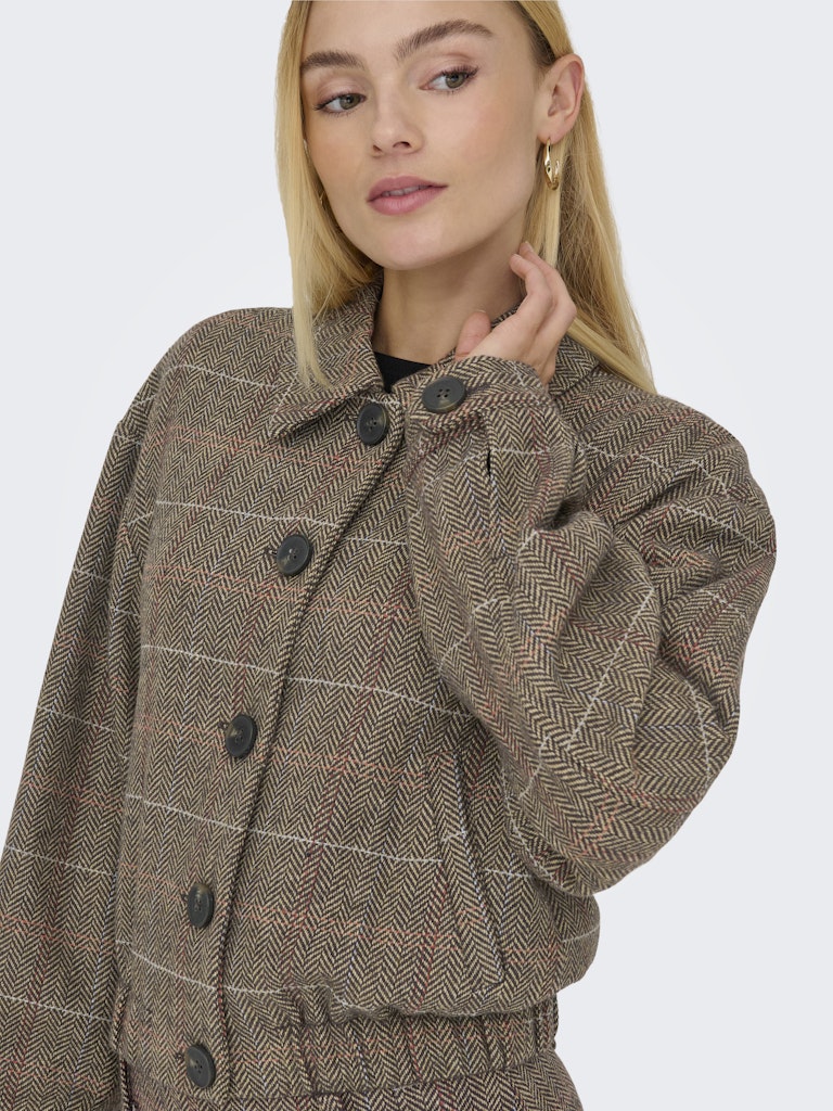 Onlricca Life Check Jacket Otw - Bruin Dessin - Afbeelding 8