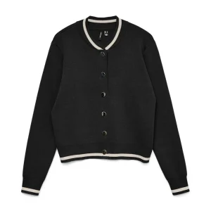 Vmevelijn Ls Bomber Knit Cardigan Exp - Zwart