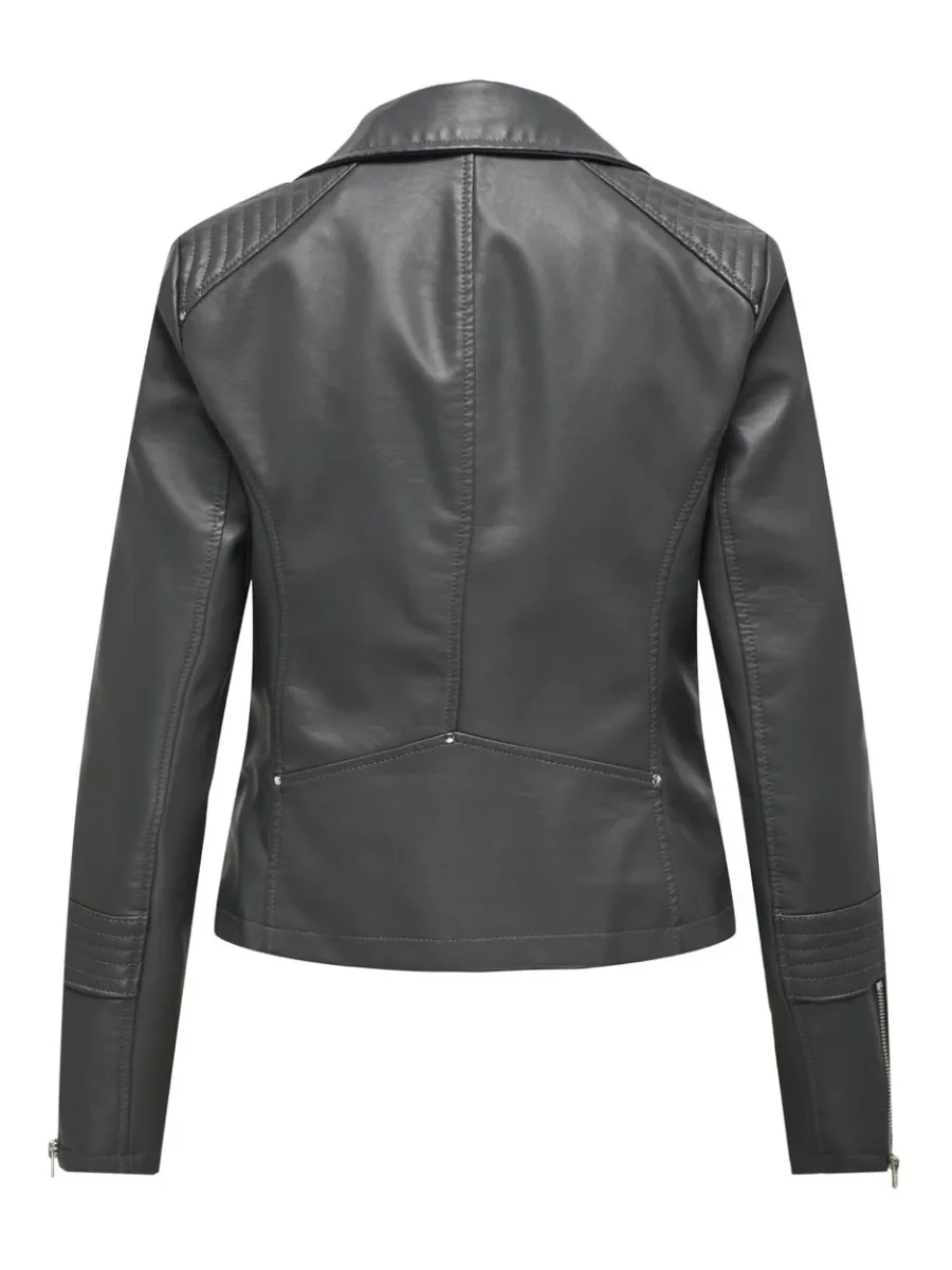 Onlgemma Faux Leather Biker Otw Noo - Grijs - Afbeelding 3
