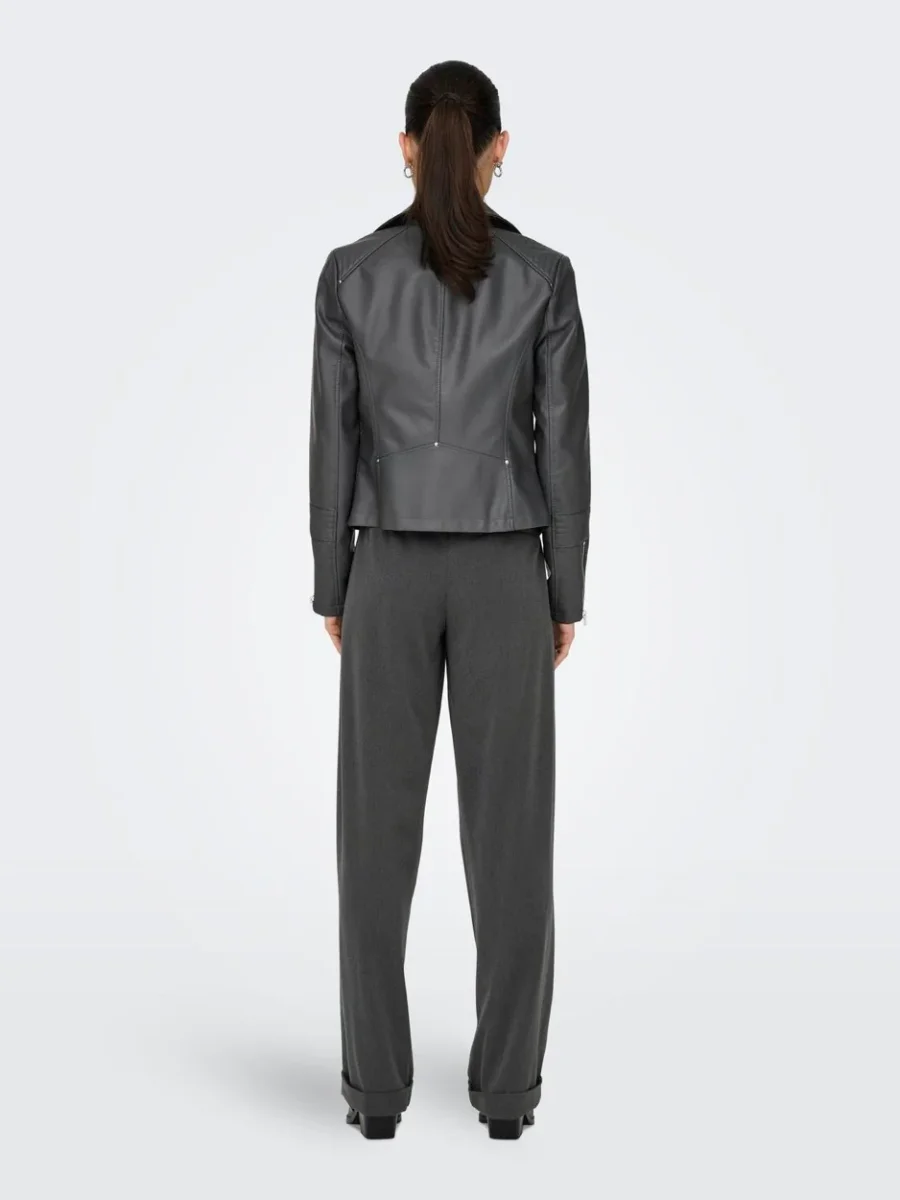 Onlgemma Faux Leather Biker Otw Noo - Grijs - Afbeelding 4