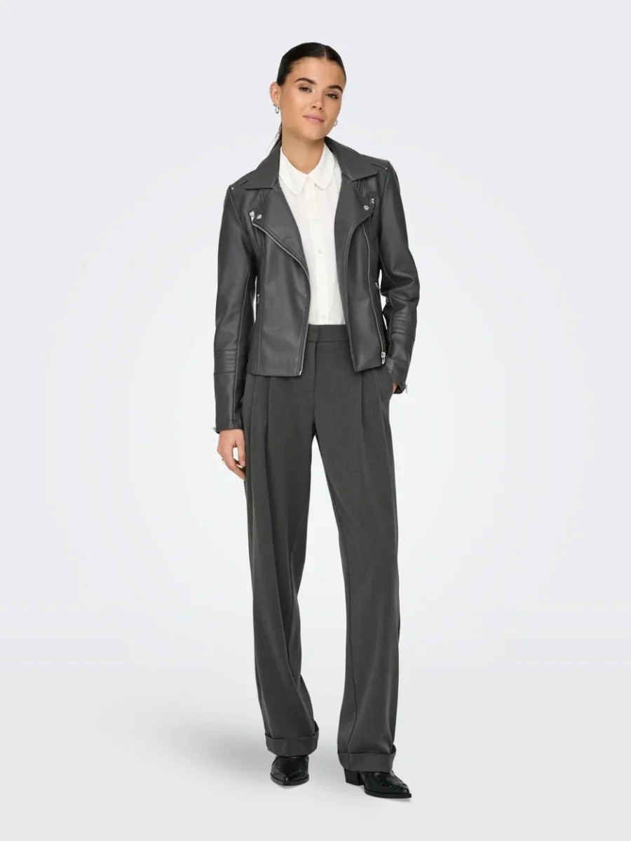 Onlgemma Faux Leather Biker Otw Noo - Grijs - Afbeelding 6