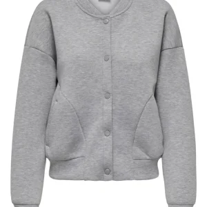 Onlnaomi L/s Bomber Box Swt - Lichtgrijs